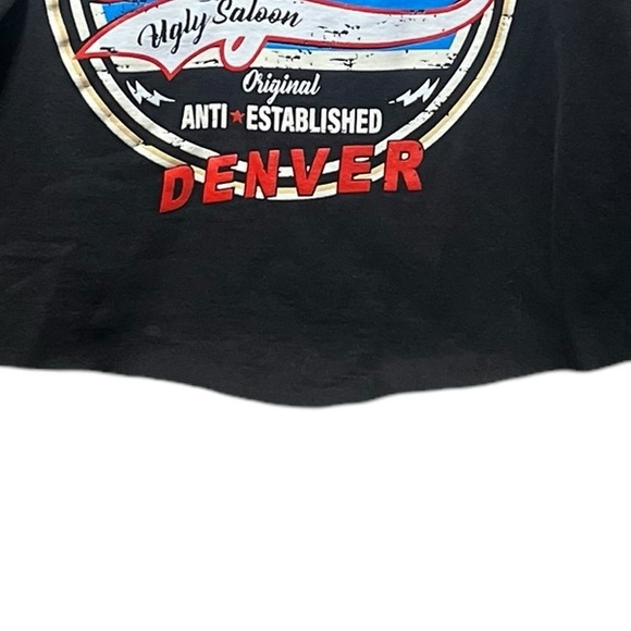 Coyote Ugly Denver Graphic Rolled Hem Crew Neck Sweatshirt size Medium - Picture 3 of 6